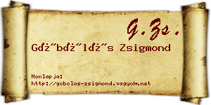 Göbölös Zsigmond névjegykártya