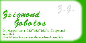 zsigmond gobolos business card