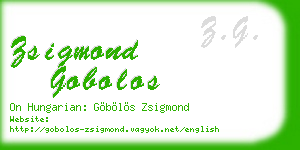 zsigmond gobolos business card
